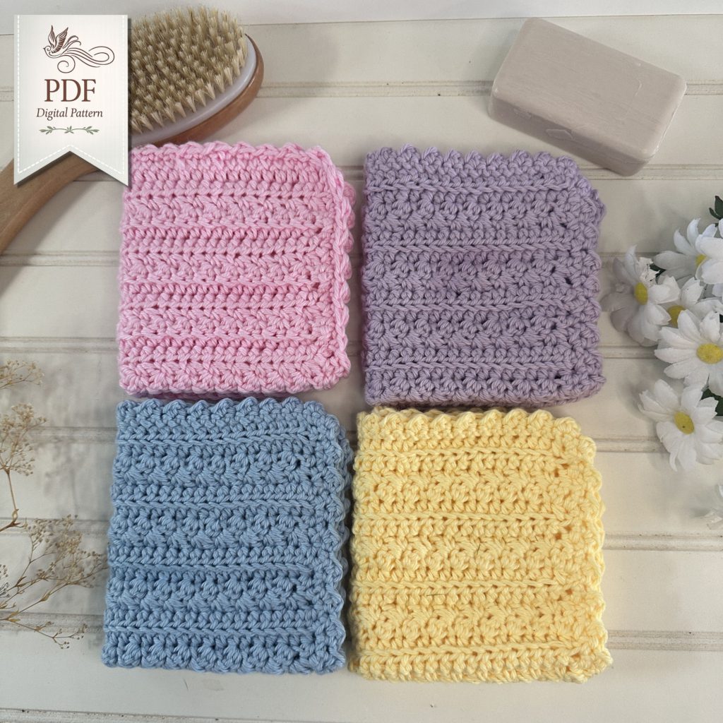 Wash Cloth Crochet Pattern PDF | Easy Textured Washcloth (Digital PDF) | Eco Friendly Gift