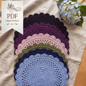 English Manor Crochet Placemat Pattern | Scalloped Lace Table Linen (PDF)